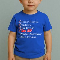 Funny Birthday In Quarantine Checklist 80th Birthday Toddler T-Shirt