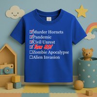 Funny Birthday In Quarantine Checklist 80th Birthday Toddler T-Shirt