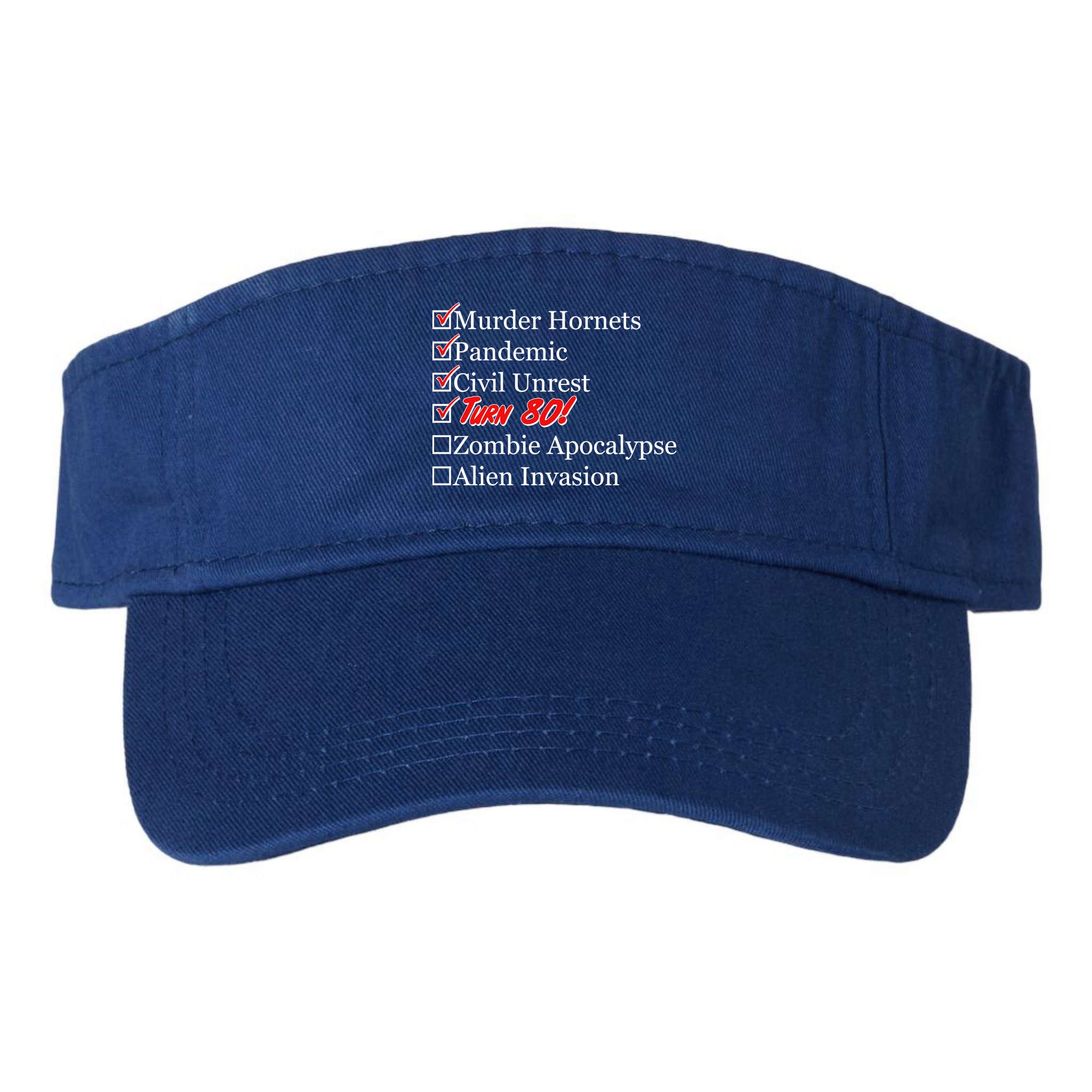 Funny Birthday In Quarantine Checklist 80th Birthday Visor