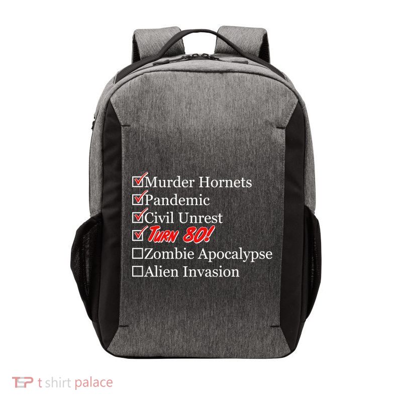 Funny Birthday In Quarantine Checklist 80th Birthday Vector Backpack
