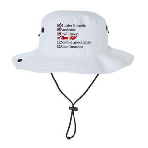 Funny Birthday In Quarantine Checklist 80th Birthday Legacy Cool Fit Booney Bucket Hat