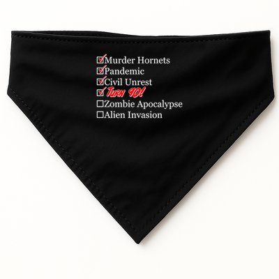 Funny Birthday In Quarantine Checklist 90th Birthday USA-Made Doggie Bandana