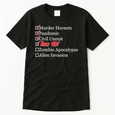 Funny Birthday In Quarantine Checklist 90th Birthday Tall T-Shirt