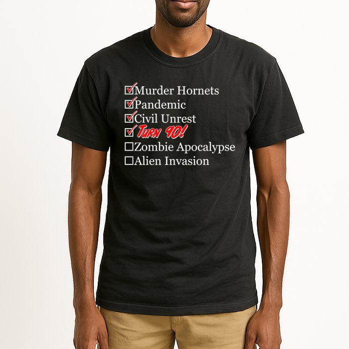 Funny Birthday In Quarantine Checklist 90th Birthday Tall T-Shirt