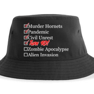 Funny Birthday In Quarantine Checklist 90th Birthday Sustainable Bucket Hat