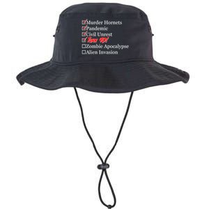 Funny Birthday In Quarantine Checklist 90th Birthday Legacy Cool Fit Booney Bucket Hat