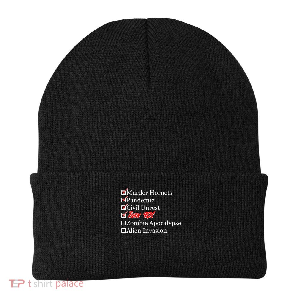 Funny Birthday In Quarantine Checklist 90th Birthday Beanie