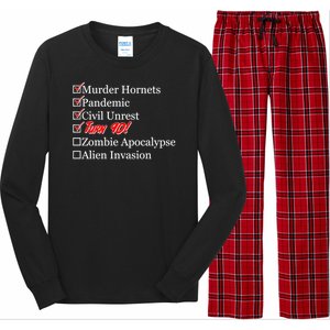 Funny Birthday In Quarantine Checklist 90th Birthday Long Sleeve Pajama Set