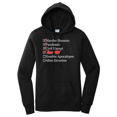 Funny Birthday In Quarantine Checklist 90th Birthday Women's Pullover Hoodie