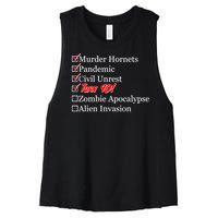 Funny Birthday In Quarantine Checklist 90th Birthday Women's Racerback Cropped Tank