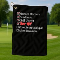 Funny Birthday In Quarantine Checklist 90th Birthday Golf Towel