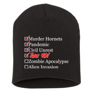 Funny Birthday In Quarantine Checklist 90th Birthday Short Acrylic Beanie