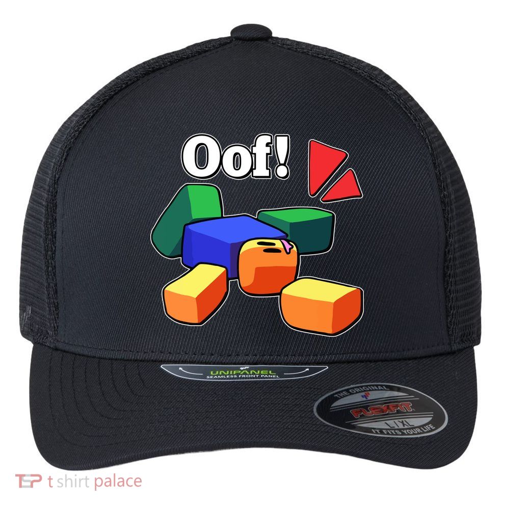 Funny Blox Noob Gamer Funny Flexfit Unipanel Trucker Cap