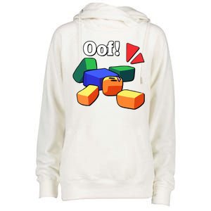 Funny Blox Noob Gamer Funny Womens Funnel Neck Pullover Hood