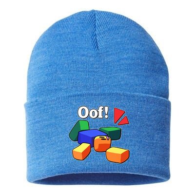 Funny Blox Noob Gamer Funny Sustainable Knit Beanie