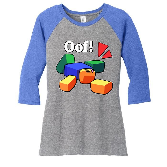 Funny Blox Noob Gamer Funny Women's Tri-Blend 3/4-Sleeve Raglan Shirt