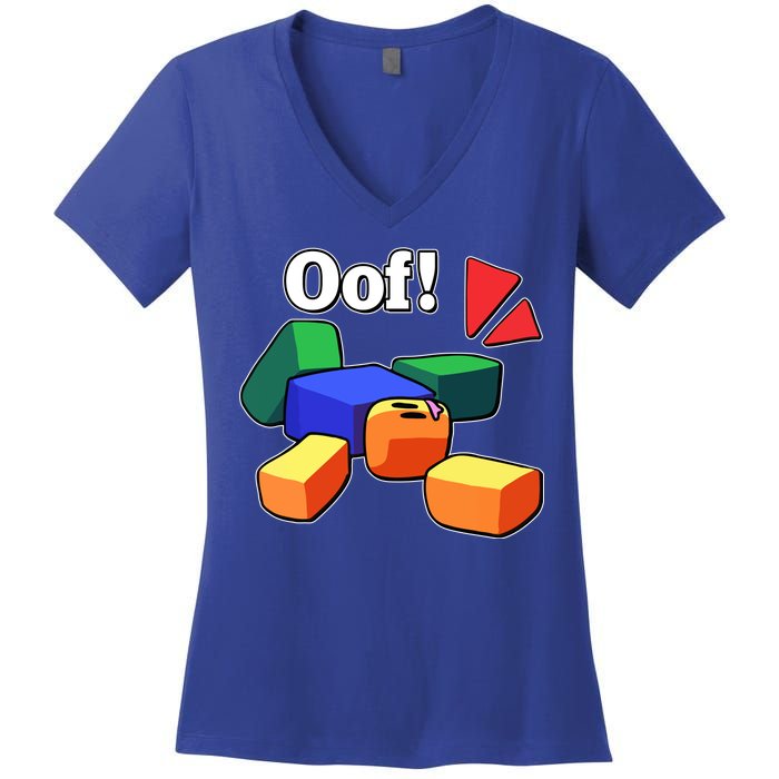 Funny Blox Noob Gamer Funny Women's V-Neck T-Shirt