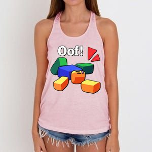 Funny Blox Noob Gamer Funny Women's Knotted Racerback Tank