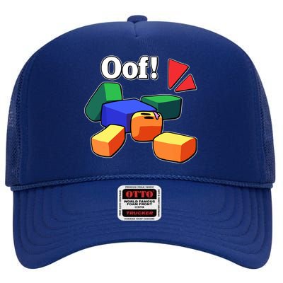 Funny Blox Noob Gamer Funny High Crown Mesh Back Trucker Hat