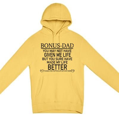 Funny Bonus-Dad Premium Pullover Hoodie