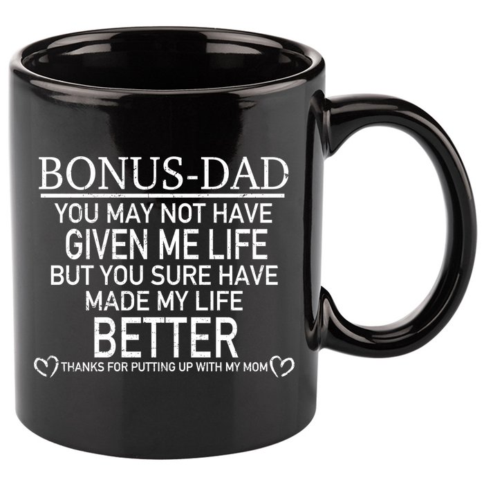Funny Bonus-Dad 11oz C Handle Ceramic Mug