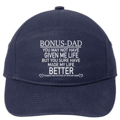 Funny Bonus-Dad 7-Panel Snapback Hat