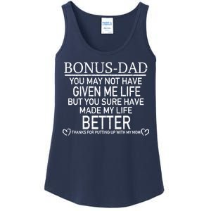 Funny Bonus-Dad Ladies Essential Tank