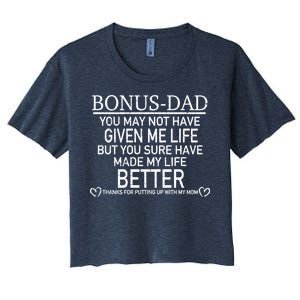 Funny Bonus-Dad Women's Crop Top Tee