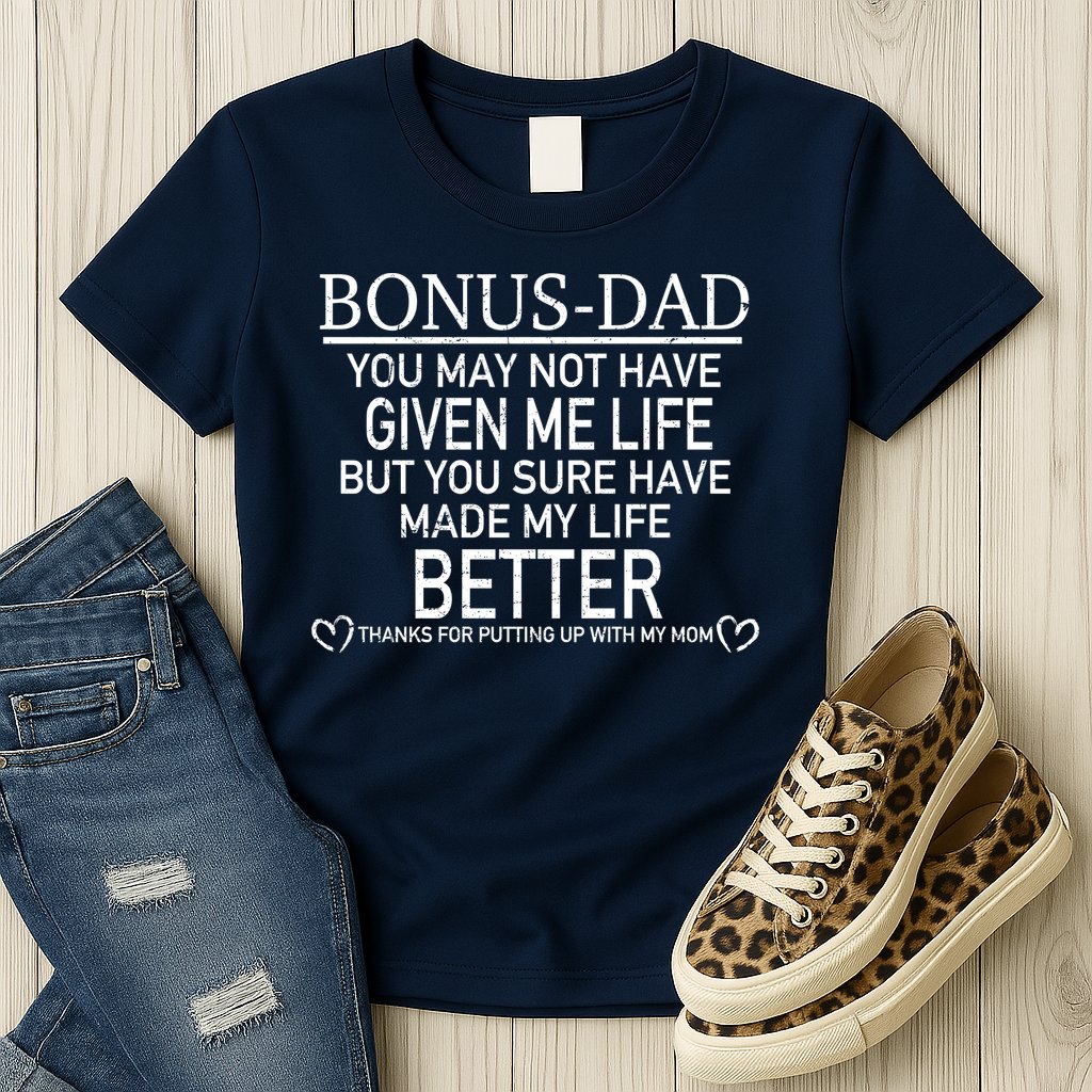 Funny Bonus-Dad Womens T-Shirt