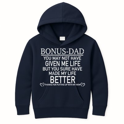 Funny Bonus-Dad Kids Hoodie