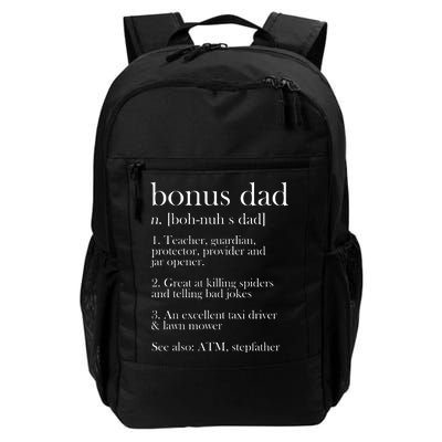 Funny Bonus Dad Definition Daily Commute Backpack