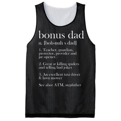 Funny Bonus Dad Definition Mesh Reversible Basketball Jersey Tank