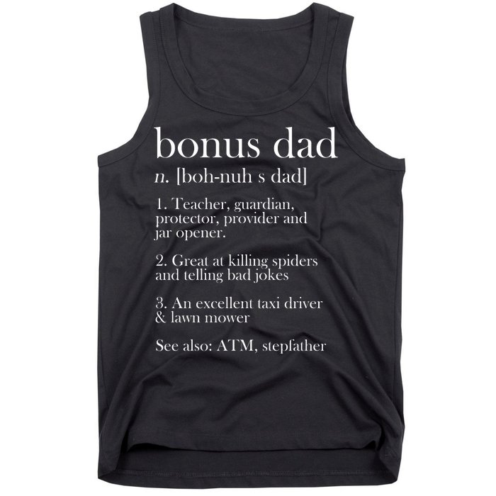 Funny Bonus Dad Definition Tank Top