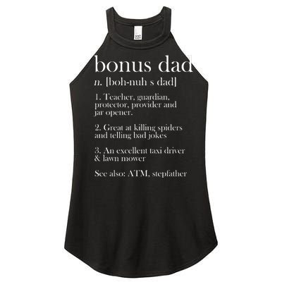 Funny Bonus Dad Definition Women’s Perfect Tri Rocker Tank