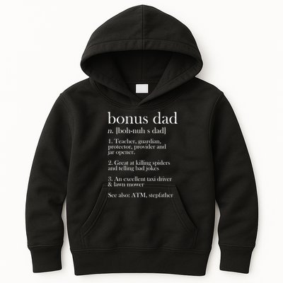 Funny Bonus Dad Definition Kids Hoodie