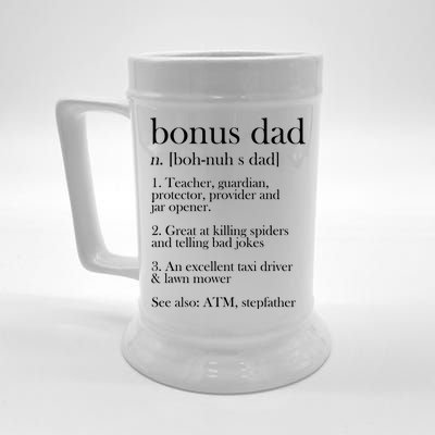 Funny Bonus Dad Definition Beer Stein