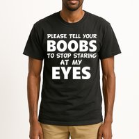 Funny Boob Meme Staring At My Eyes Tall T-Shirt