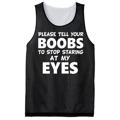 Funny Boob Meme Staring At My Eyes Mesh Reversible Basketball Jersey Tank