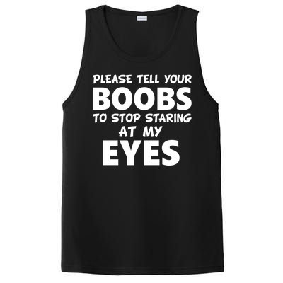 Funny Boob Meme Staring At My Eyes PosiCharge Competitor Tank