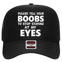 Funny Boob Meme Staring At My Eyes Trucker Hat