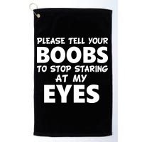 Funny Boob Meme Staring At My Eyes Golf Towel