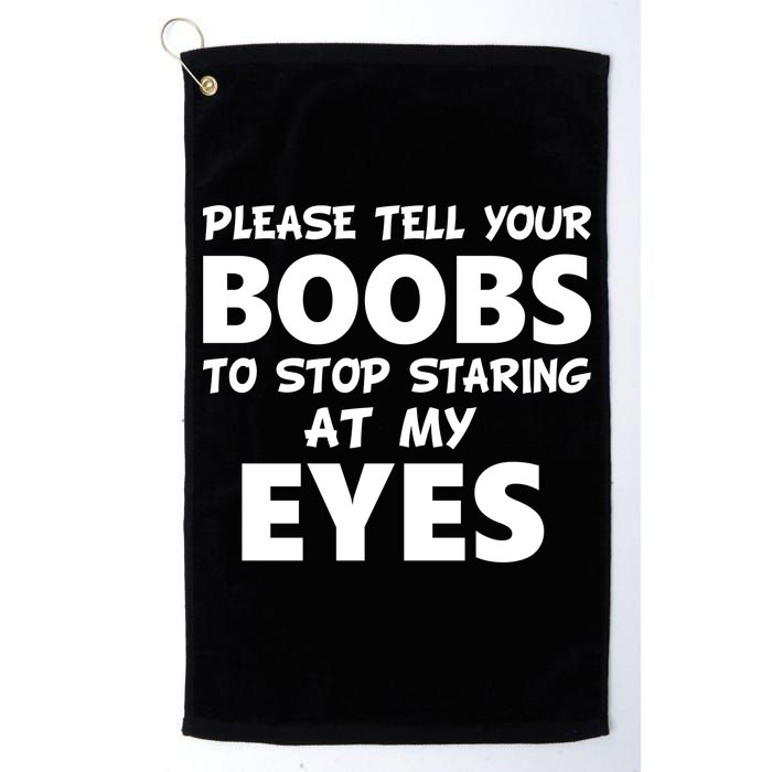 Funny Boob Meme Staring At My Eyes Golf Towel