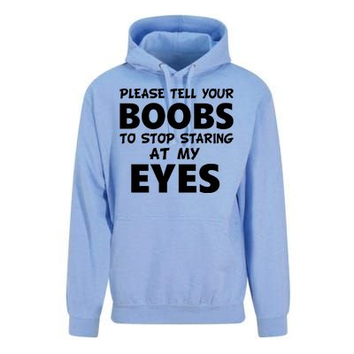 Funny Boob Meme Staring At My Eyes Unisex Surf Hoodie