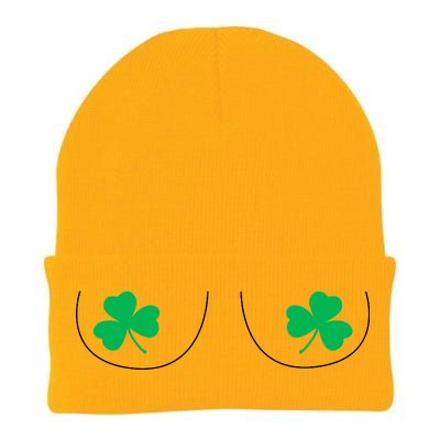 Funny Boob Novelty Shamrocks Knit Cap Winter Beanie