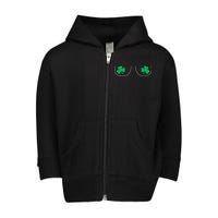 Funny Boob Novelty Shamrocks Toddler Zip Fleece Hoodie