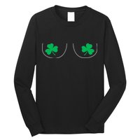 Funny Boob Novelty Shamrocks Long Sleeve Shirt