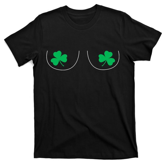 Funny Boob Novelty Shamrocks T-Shirt