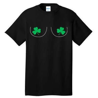 Funny Boob Novelty Shamrocks Tall T-Shirt