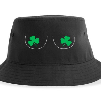 Funny Boob Novelty Shamrocks Sustainable Bucket Hat