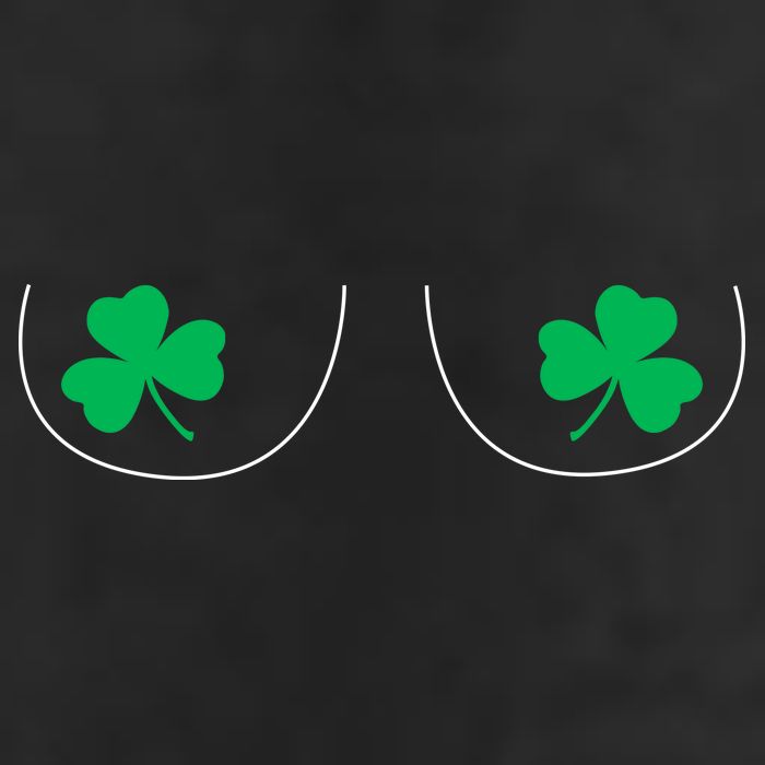 Funny Boob Novelty Shamrocks Adult Drive Performance Visor